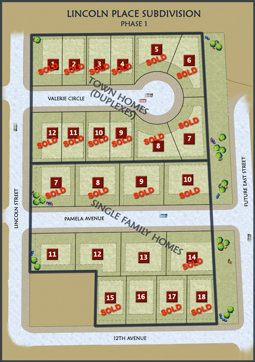 illustrated plat of Lincoln Place